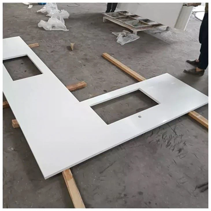 Pure White Engineered Quartz Stone Countertops