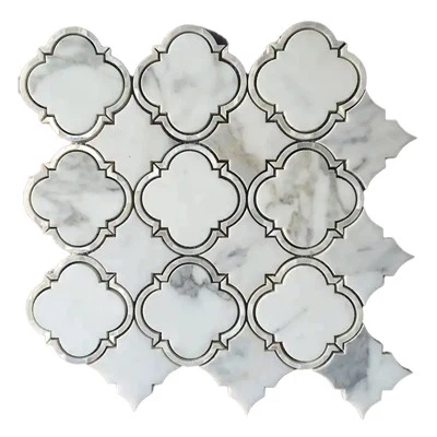 Alice Pearl Calacatta marmor mosaikplatta