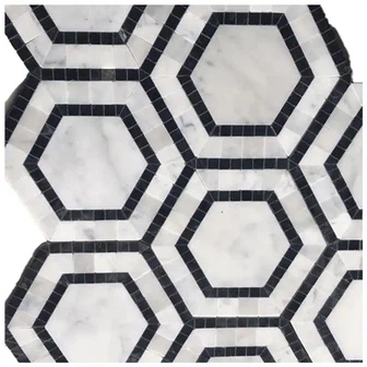 Marmor Hex Mosaik Kakel