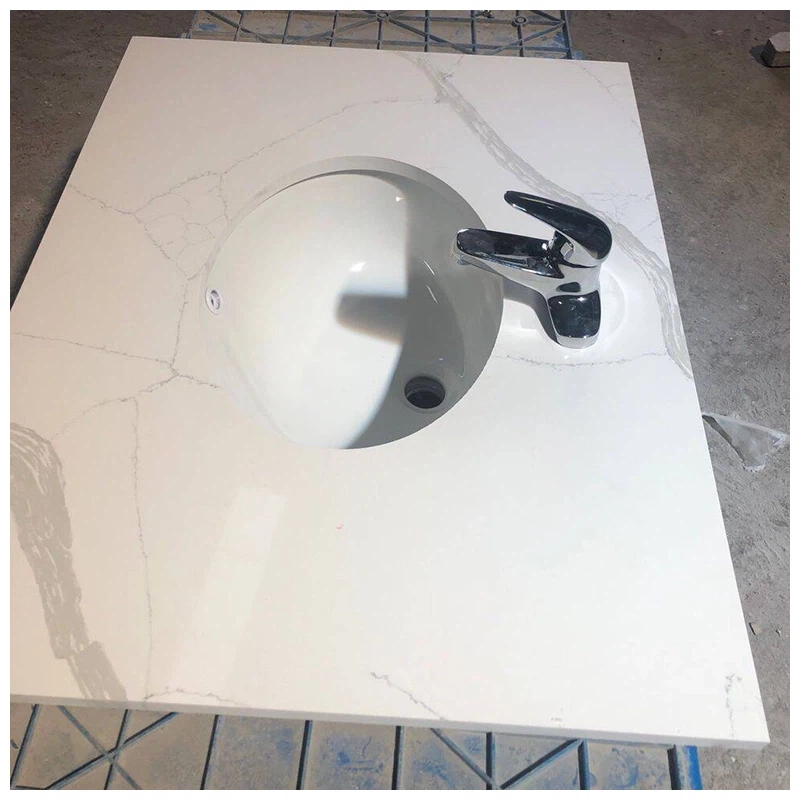 White Calacatta Quartz Countertops