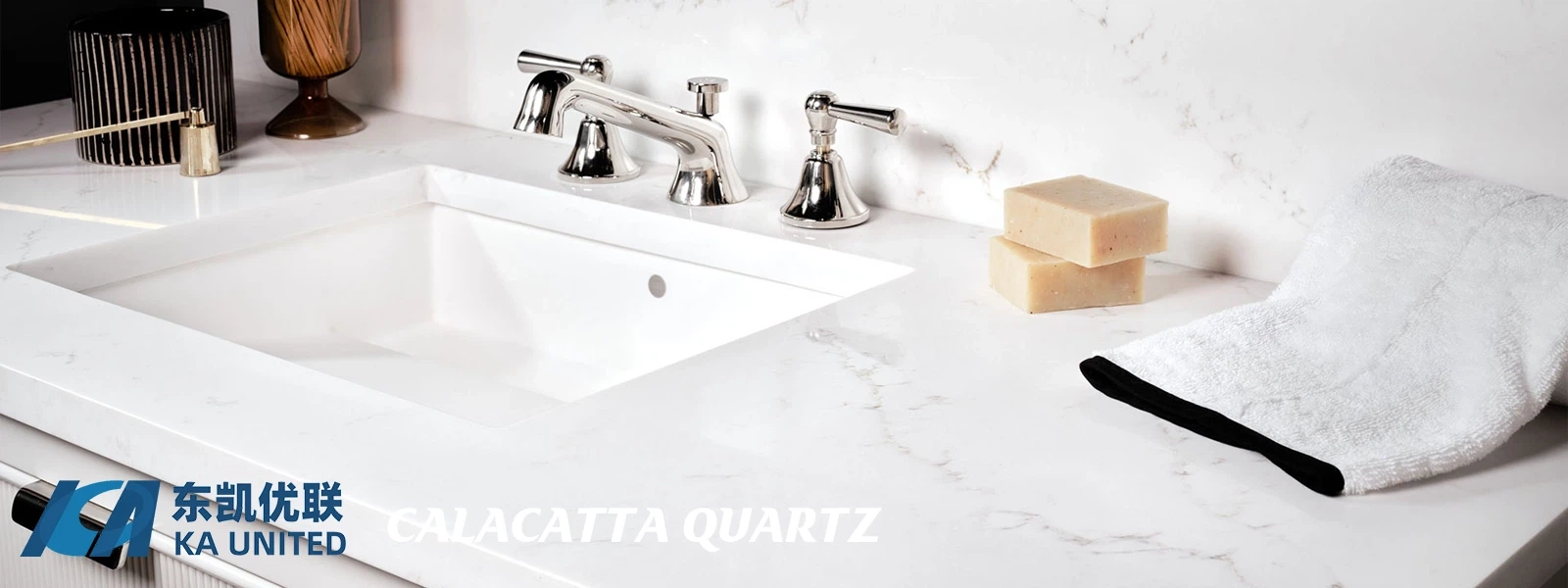 Calacatta Whtie Quartz Signle Vanity Countertops KA UNITED Calacatta Whtie Quartz Signle Vanity Countertops KA UNITED