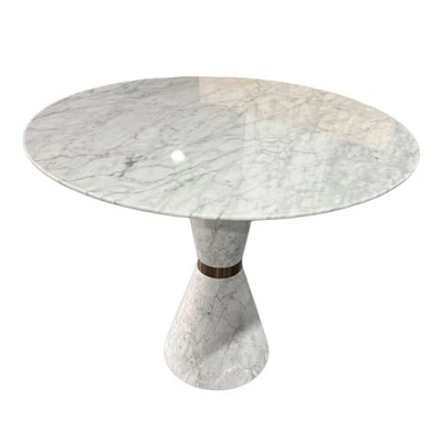 Carrara marmor runt soffbord