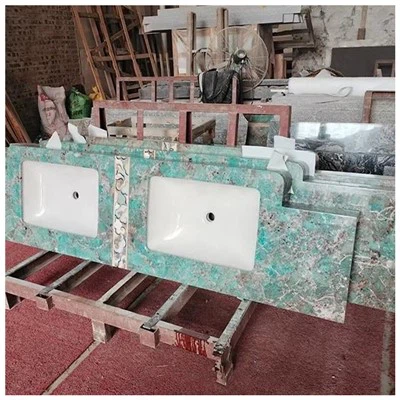Gröna Amazonite Kvartsit Vanity Tops